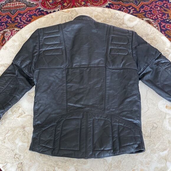 Vintage Hein Gericke AMF Harley Davidson Motorcycle Racing Black Leather Jacket - Picture 14 of 16